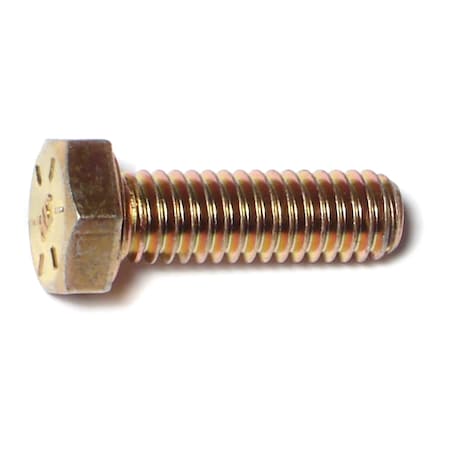 Midwest Fastener Grade 8, 5/16"-18 Hex Head Cap Screw, Zinc Yellow Steel, 1 in L, 50 PK 00677